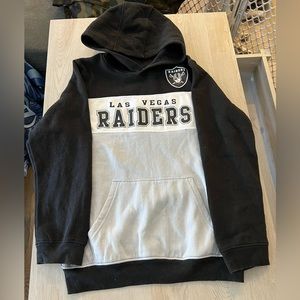 Black and white Raiders hoodie